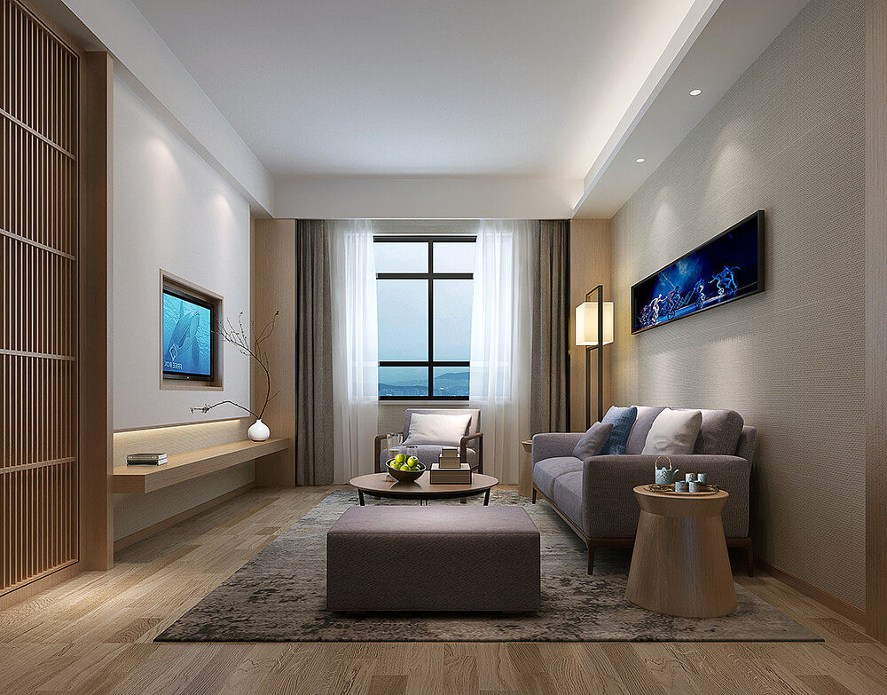 开封轻驿简约风商务爱游戏最新官网_爱游戏(中国)装修设计方案效果图