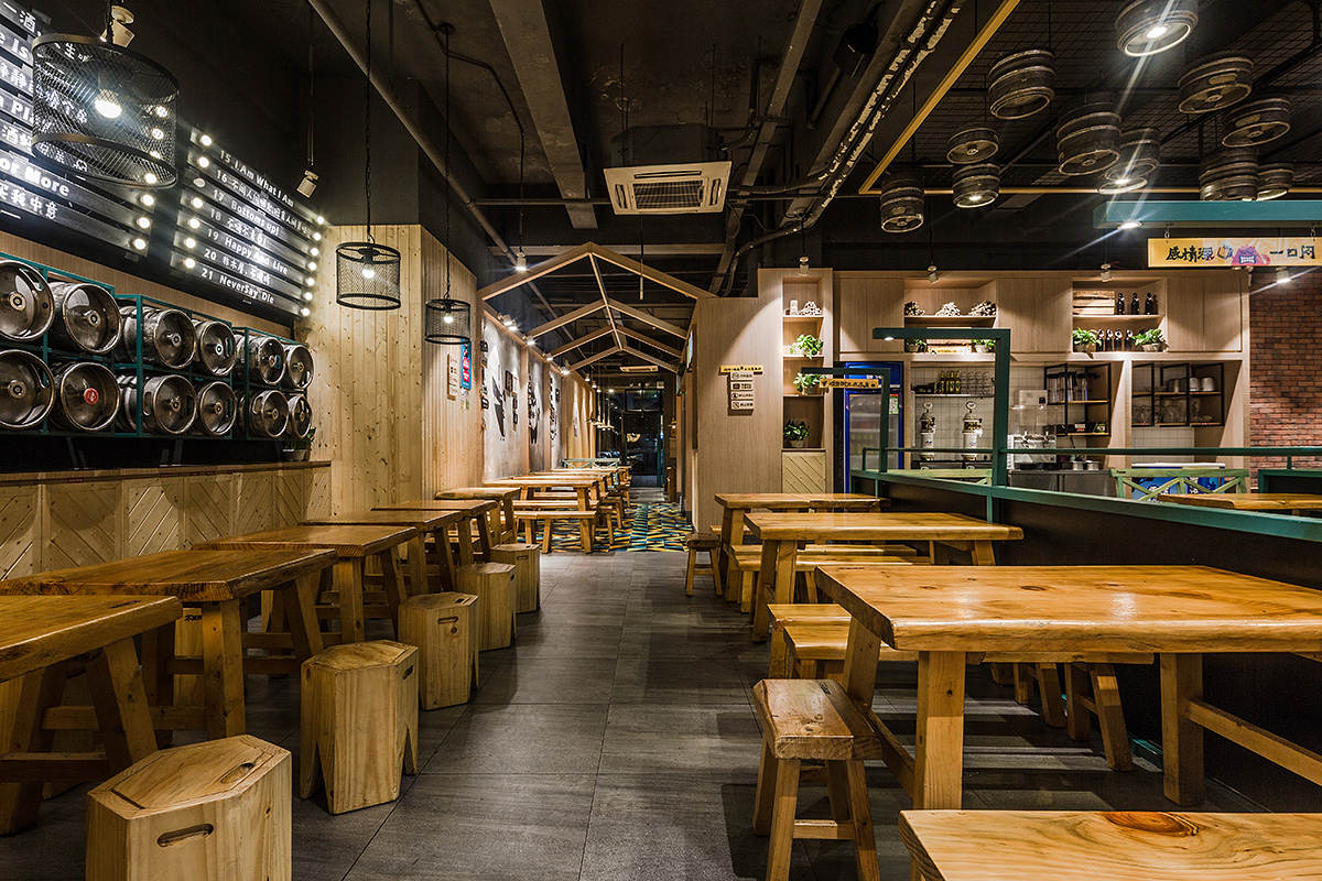 郑州欢聚时光烤肉店装修公司设计案例