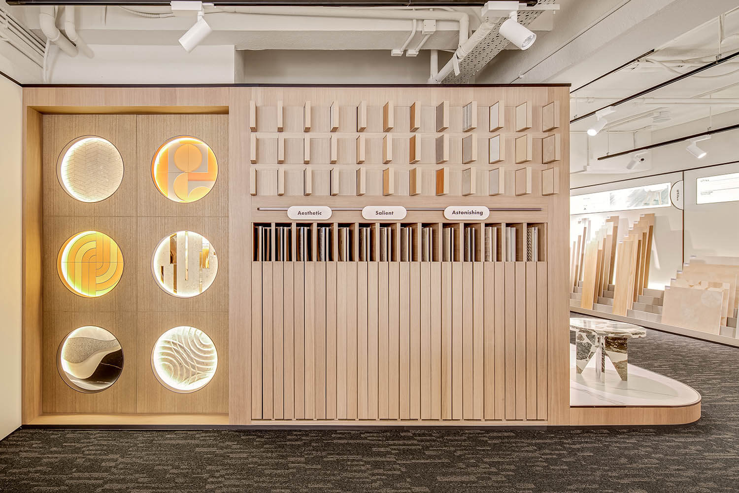 郑州企业展厅设计案例-ASA瓷砖展厅装修设计(图4) 郑州企业展厅设计案例-ASA瓷砖展厅装修设计(图4)