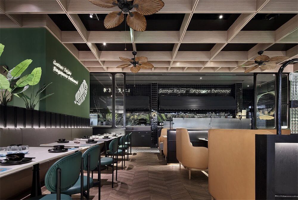 郑州特色餐厅设计公司—新加坡风情餐厅装修案例(图4) 郑州特色餐厅设计公司—新加坡风情餐厅装修案例(图4)