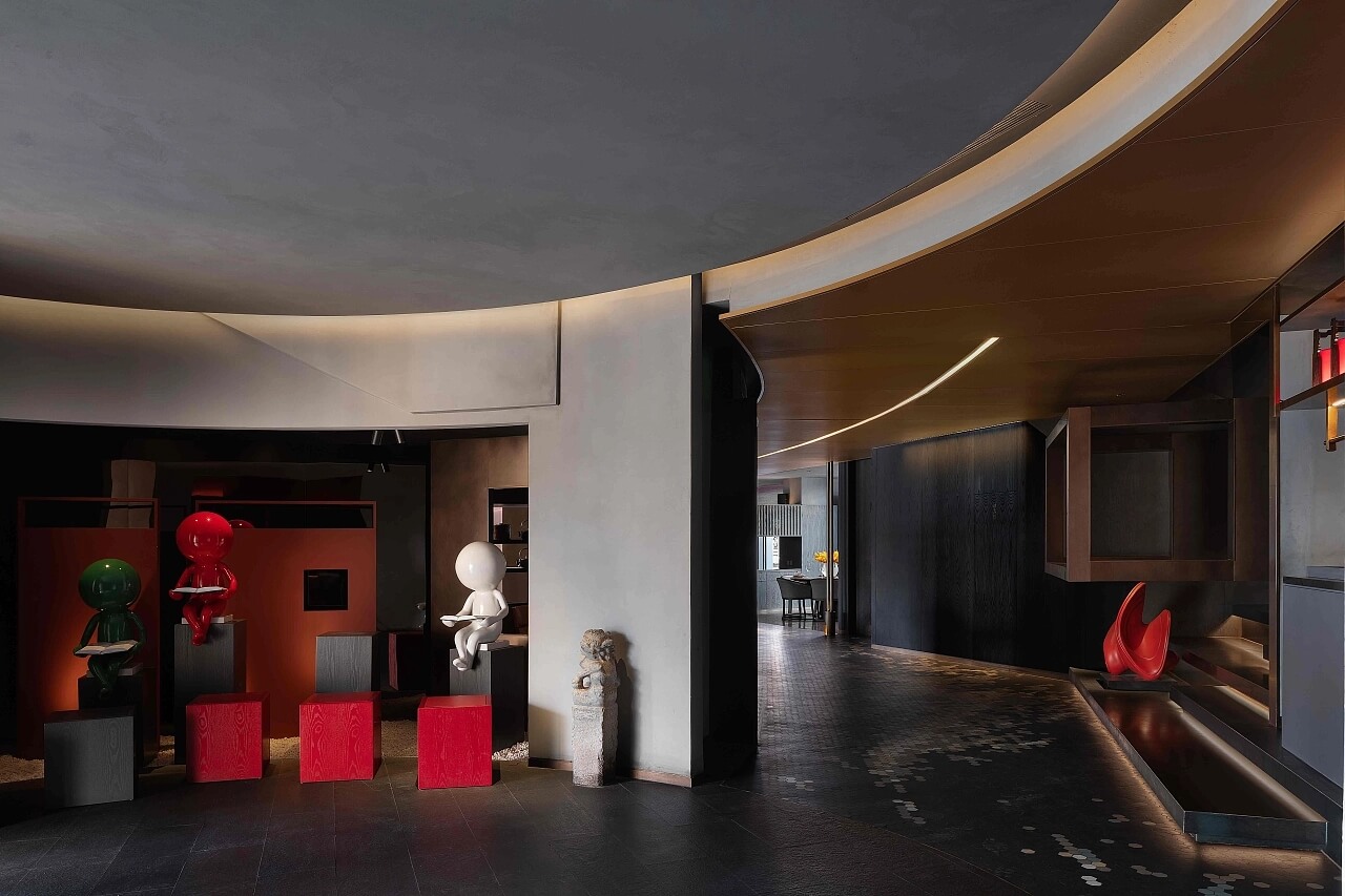 现代中西结合拾久烤鸭蓝港店装修案例分享(图5) 5.jpg