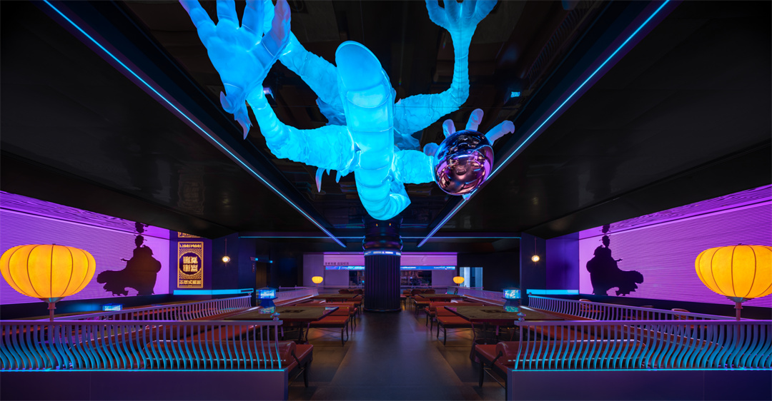 超酷国潮朋克风火锅串串店装修设计案例(图4) 超酷国潮朋克风火锅串串店装修设计案例(图4)