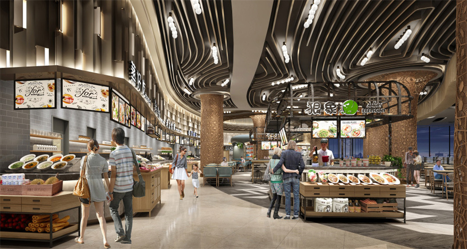 郑州美食广场设计公司食通天美食市集装修案例(图9) 郑州美食广场设计公司食通天美食市集装修案例(图9)