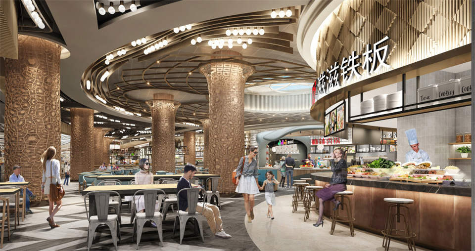 郑州美食广场设计公司食通天美食市集装修案例(图8) 郑州美食广场设计公司食通天美食市集装修案例(图8)