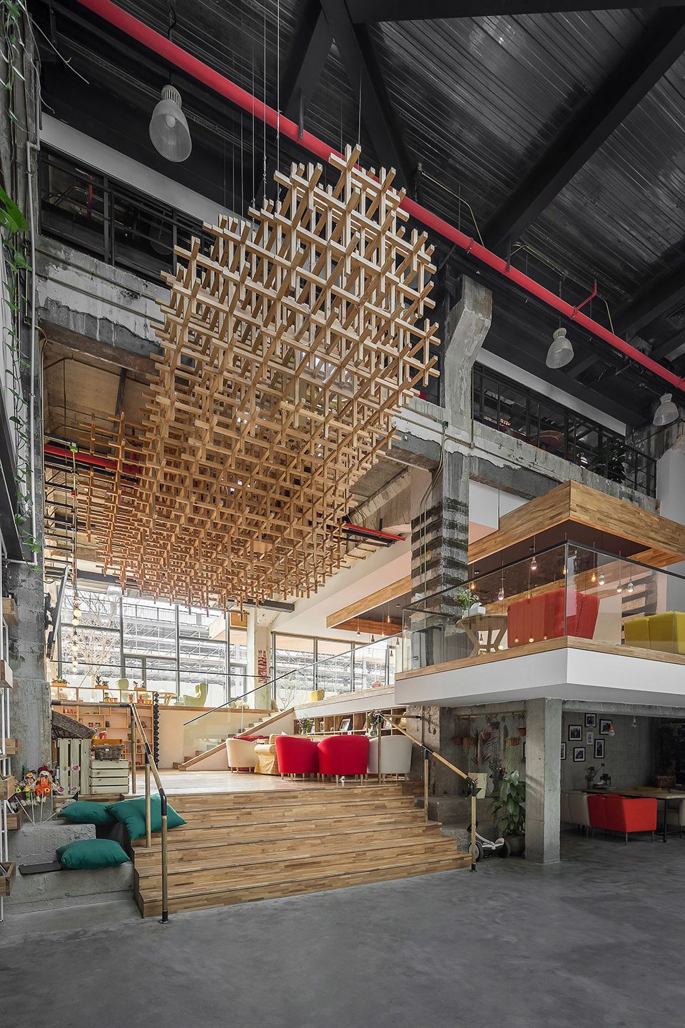 郑州办公室装修公司马蜂窝总部办公装修案例(图11) 郑州办公室装修公司马蜂窝总部办公装修案例(图11)