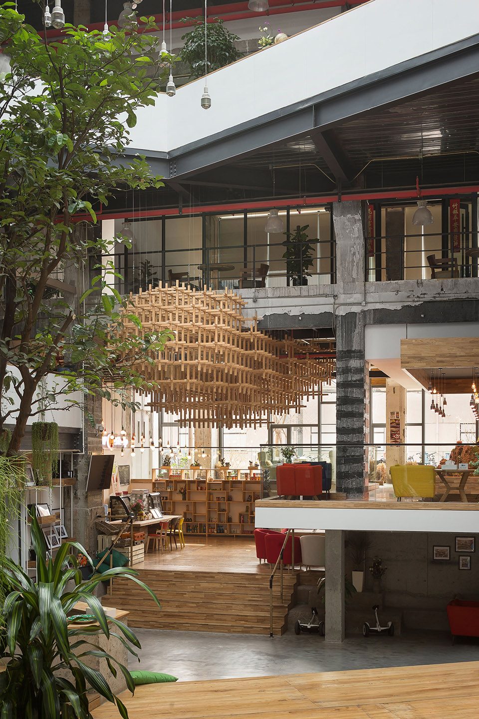 郑州办公室装修公司马蜂窝总部办公装修案例(图12) 郑州办公室装修公司马蜂窝总部办公装修案例(图12)