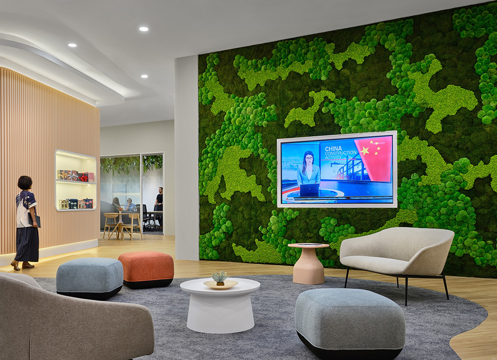 郑州办公室装修推荐快消品绿色时尚办公室设计(图3) 郑州办公室装修推荐快消品绿色时尚办公室设计(图3)