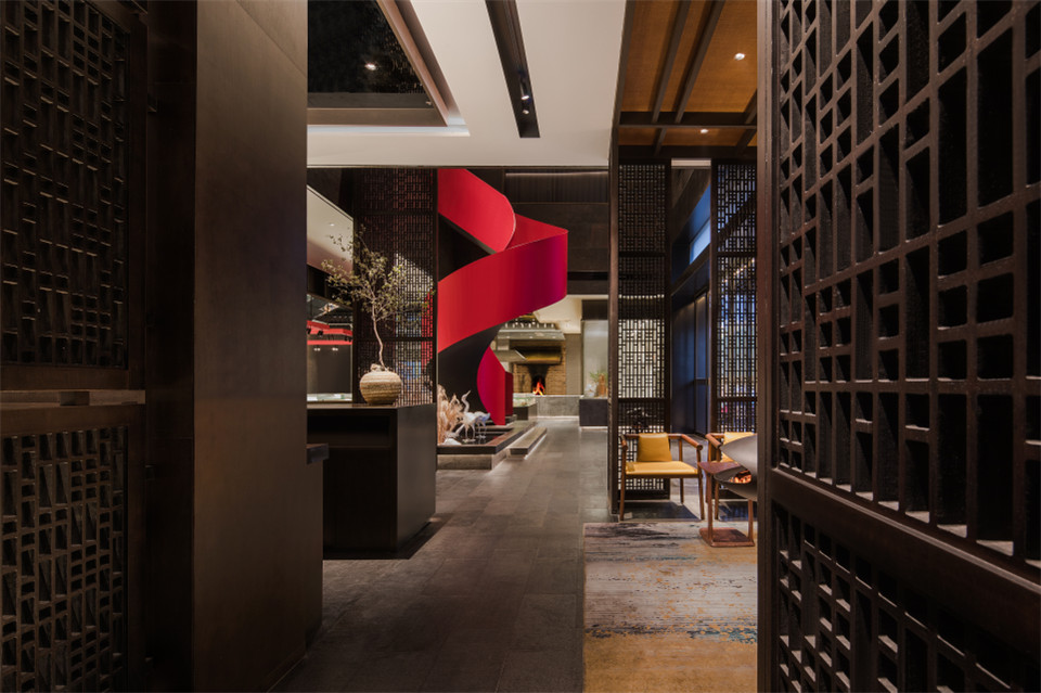 郑州餐厅设计推荐山居荣府杭帮菜中餐厅设计(图3) 郑州餐厅设计推荐山居荣府杭帮菜中餐厅设计(图3)