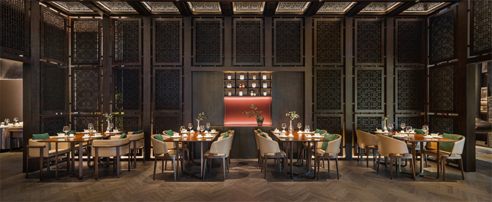 郑州餐厅设计推荐山居荣府杭帮菜中餐厅设计(图4) 郑州餐厅设计推荐山居荣府杭帮菜中餐厅设计(图4)