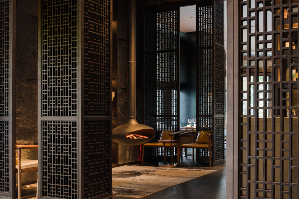 郑州餐厅设计推荐山居荣府杭帮菜中餐厅设计(图5) 郑州餐厅设计推荐山居荣府杭帮菜中餐厅设计(图5)