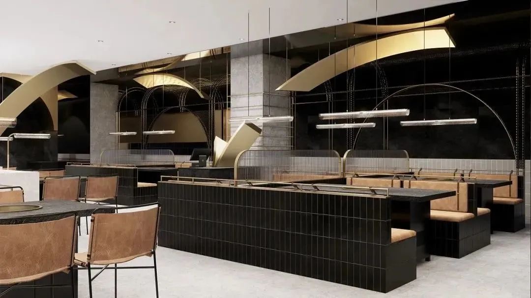 嘿嘟嘟现代轻奢风黑猪烤肉店装修设计图(图2) 嘿嘟嘟现代轻奢风黑猪烤肉店装修设计图(图2)