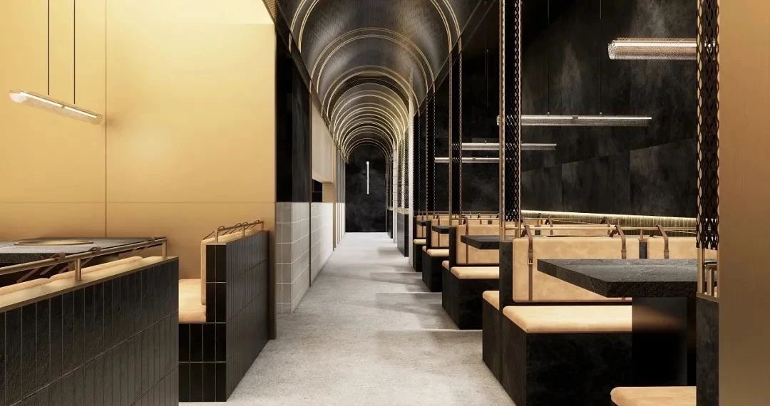 嘿嘟嘟现代轻奢风黑猪烤肉店装修设计图(图3) 嘿嘟嘟现代轻奢风黑猪烤肉店装修设计图(图3)