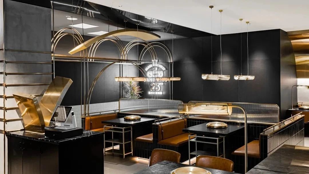 嘿嘟嘟现代轻奢风黑猪烤肉店装修设计图(图5) 嘿嘟嘟现代轻奢风黑猪烤肉店装修设计图(图5)