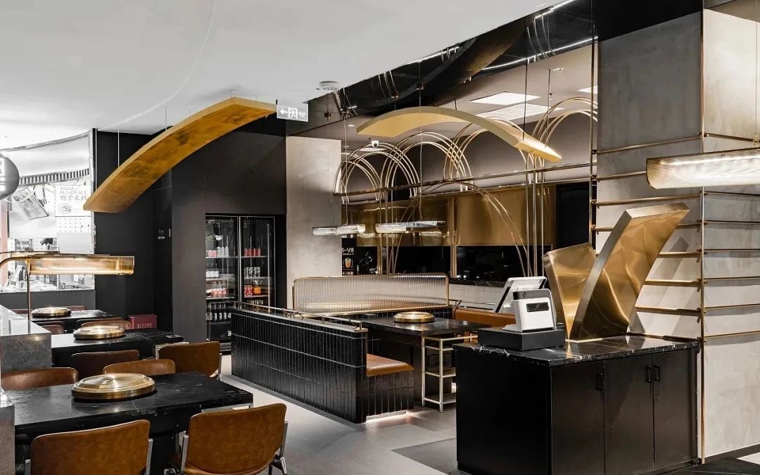 嘿嘟嘟现代轻奢风黑猪烤肉店装修设计图(图6) 嘿嘟嘟现代轻奢风黑猪烤肉店装修设计图(图6)