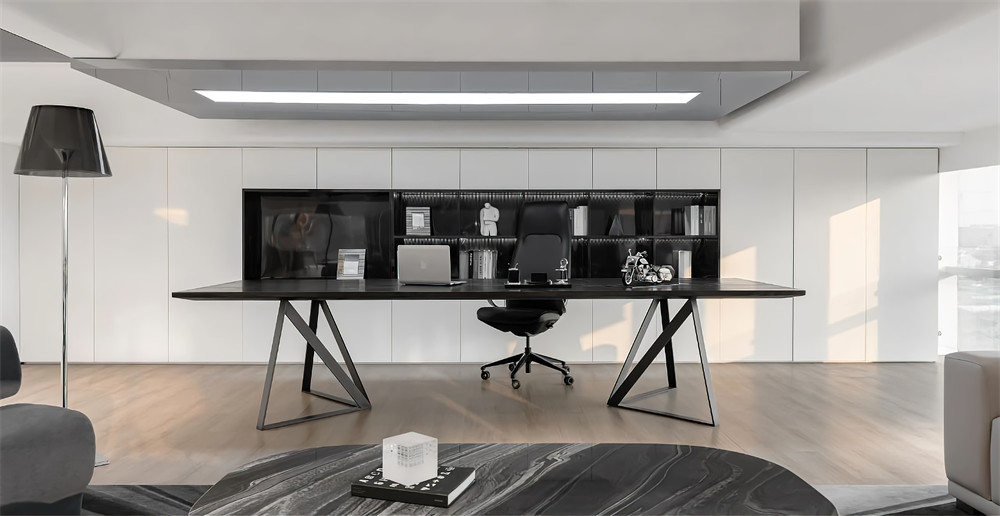 郑州灰蓝色系高端科技公司办公室装修设计方案(图7) 郑州灰蓝色系高端科技公司办公室装修设计方案(图7)