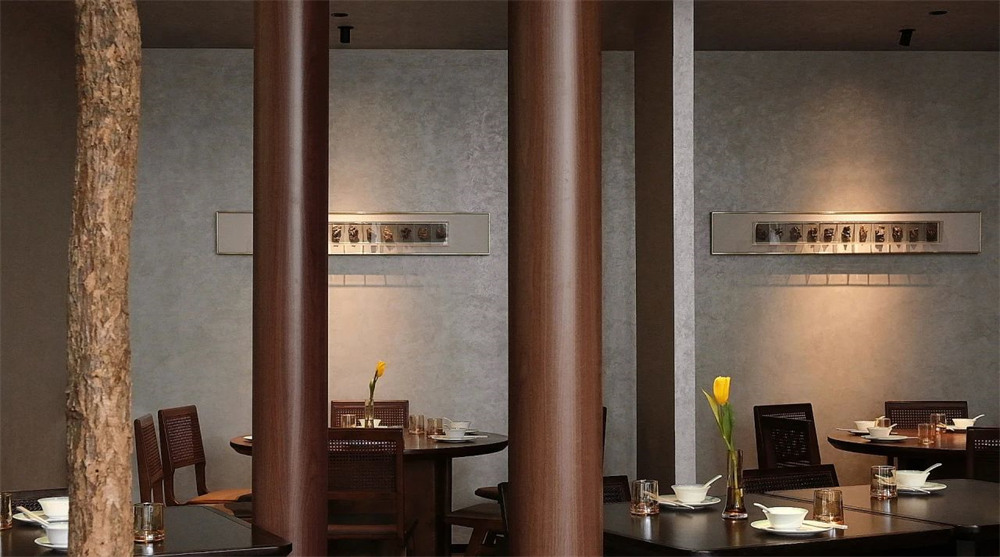 郑州金博大分享佬麻雀新湘菜餐厅装修设计(图4) 郑州金博大分享佬麻雀新湘菜餐厅装修设计(图4)