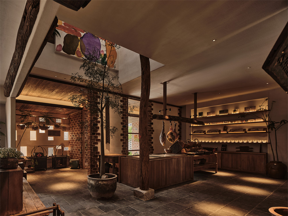 郑州金博大分享花迹·山野地道农家菜餐厅装修设计(图2) 郑州金博大分享花迹·山野地道农家菜餐厅装修设计(图2)