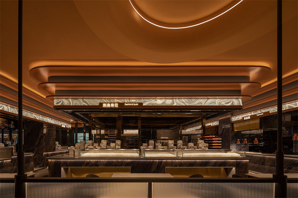 郑州金博大推荐钱鼎会海鲜自助餐厅装修设计方案(图8) 郑州金博大推荐钱鼎会海鲜自助餐厅装修设计方案(图8)