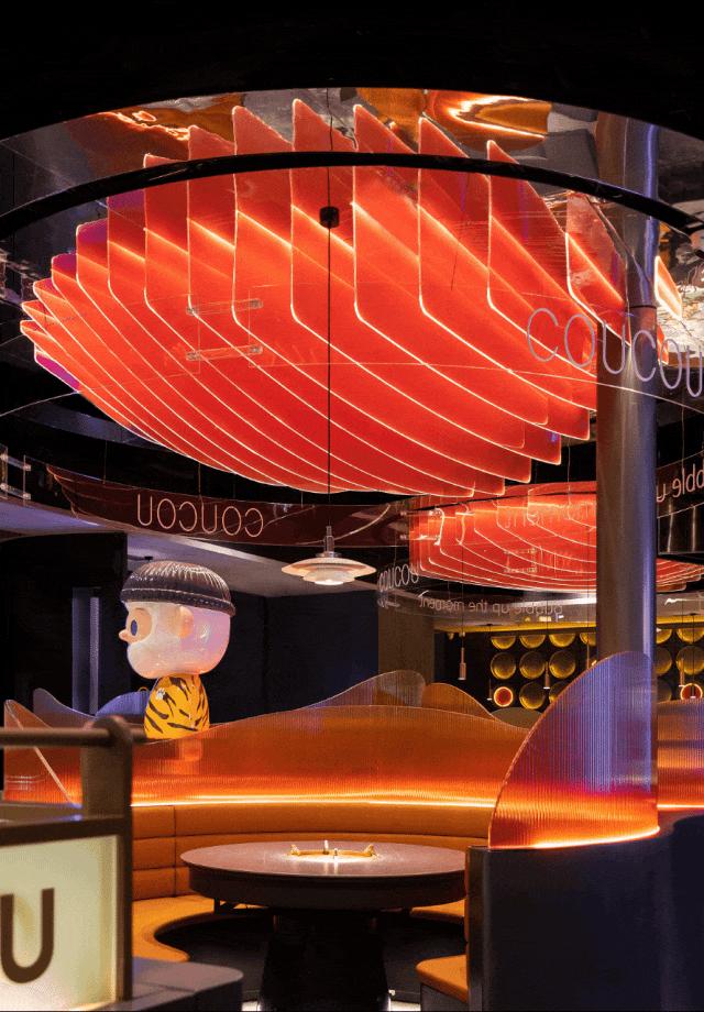 年轻时尚科幻 湊湊火锅店装修设计方案(图4) 年轻时尚科幻 湊湊火锅店装修设计方案(图4)