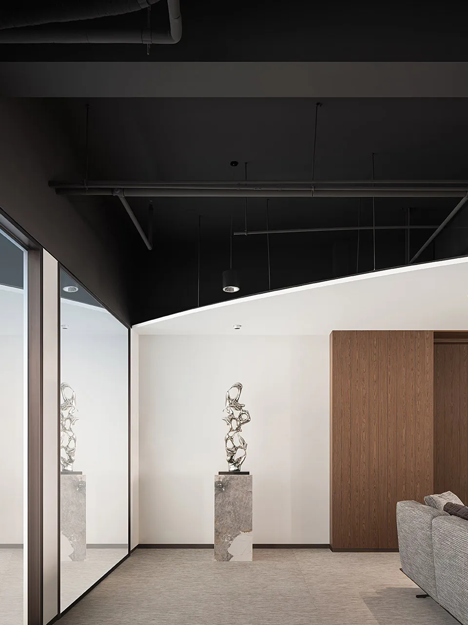 郑州金博大推荐现代质感律师事务所装修设计方案(图6) 郑州金博大推荐现代质感律师事务所装修设计方案(图6)