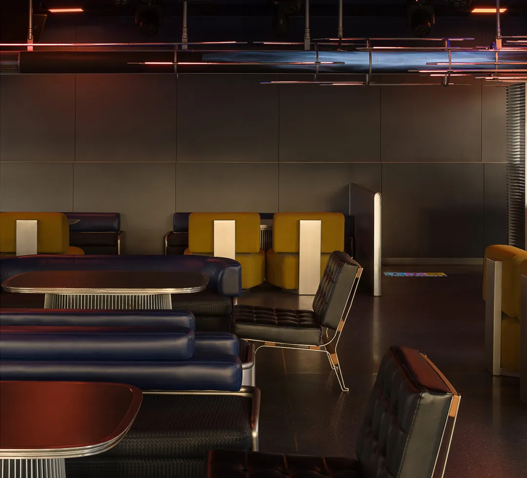 郑州金博大推荐前卫科技风小酒馆装修设计方案(图7) 郑州金博大推荐前卫科技风小酒馆装修设计方案(图7)