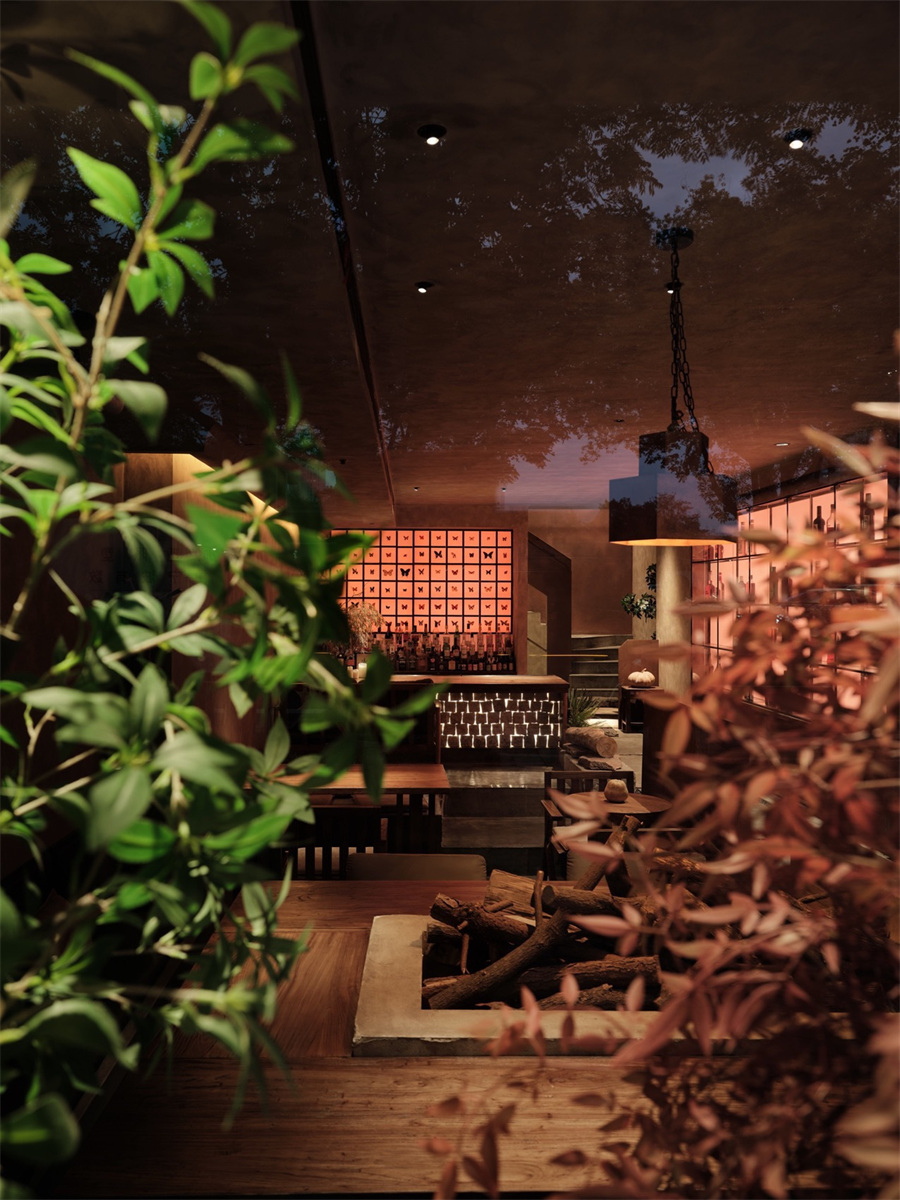 潮汕菜遇上美酒 月上月融合菜餐厅装修设计(图4) 潮汕菜遇上美酒 月上月融合菜餐厅装修设计(图4)