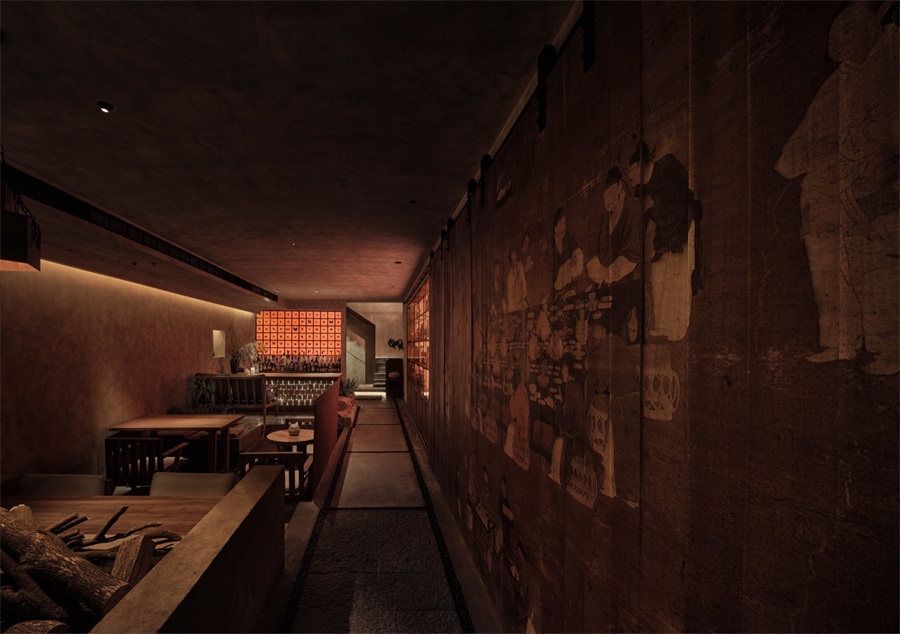 潮汕菜遇上美酒 月上月融合菜餐厅装修设计(图6) 潮汕菜遇上美酒 月上月融合菜餐厅装修设计(图6)