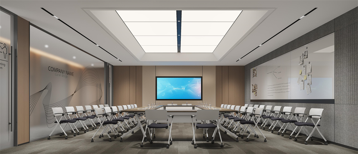 河南华能贵诚河南办公室装修设计案例效果图