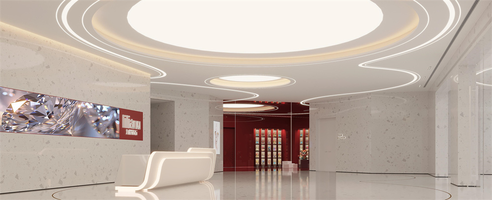 河南商丘柘城力量钻石展厅装修设计案例效果图