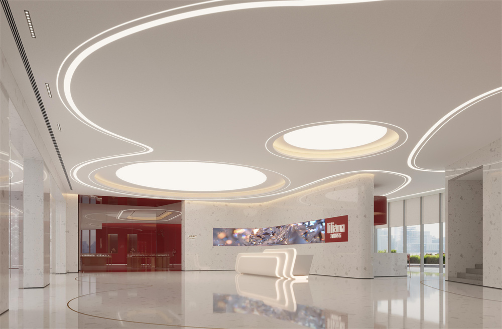 河南商丘柘城力量钻石展厅装修设计案例效果图