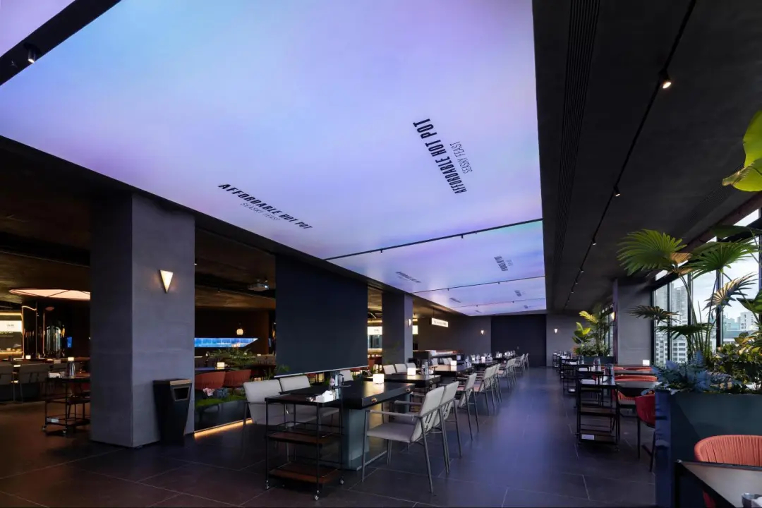 赛博朋克美学  平价海鲜小火锅装修设计(图6)