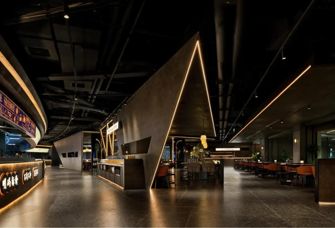 赛博朋克美学  平价海鲜小火锅装修设计(图2)