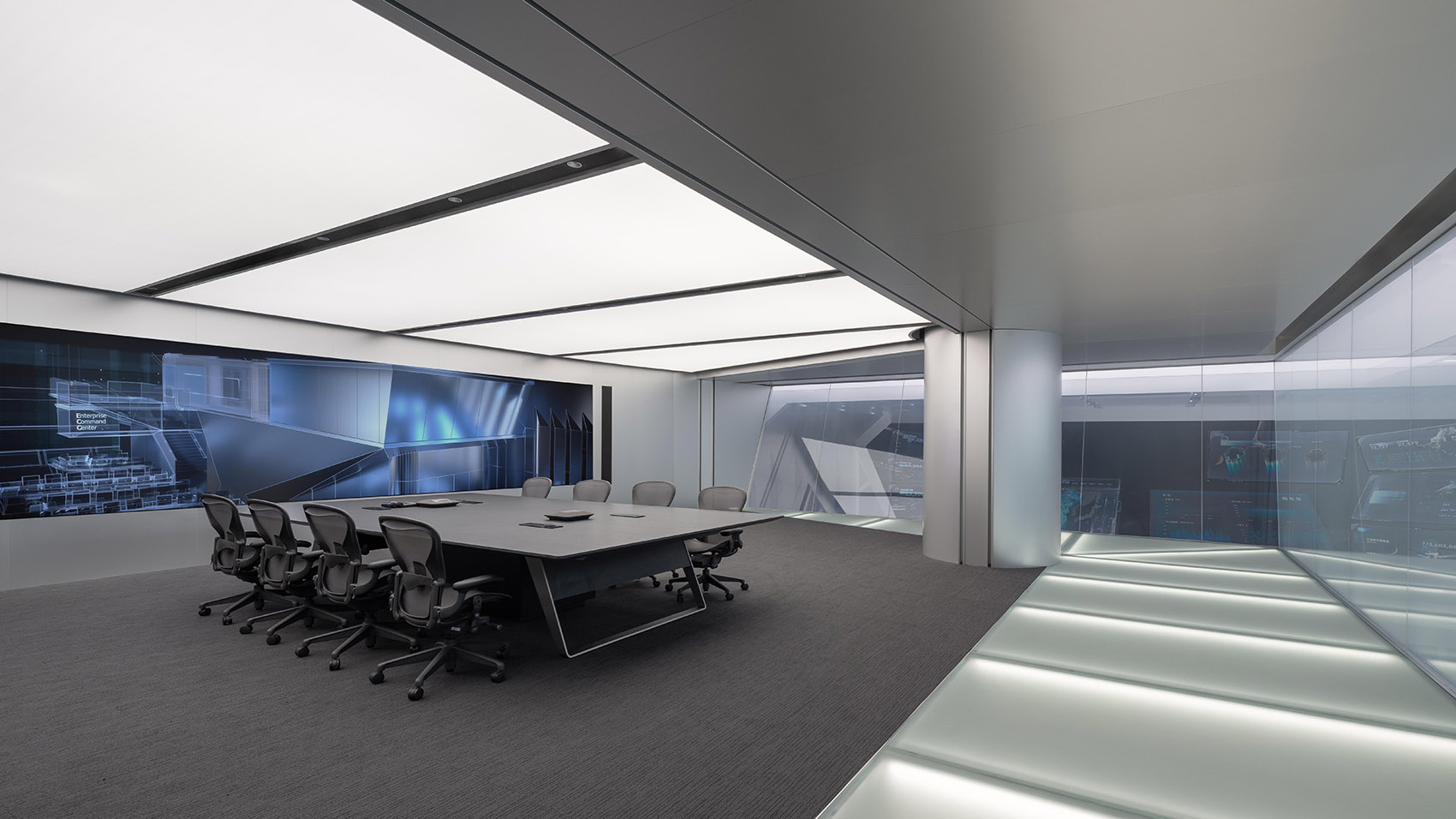 1000平微众银行企业总控中心装修设计(图9) 1000平微众银行企业总控中心装修设计(图9)